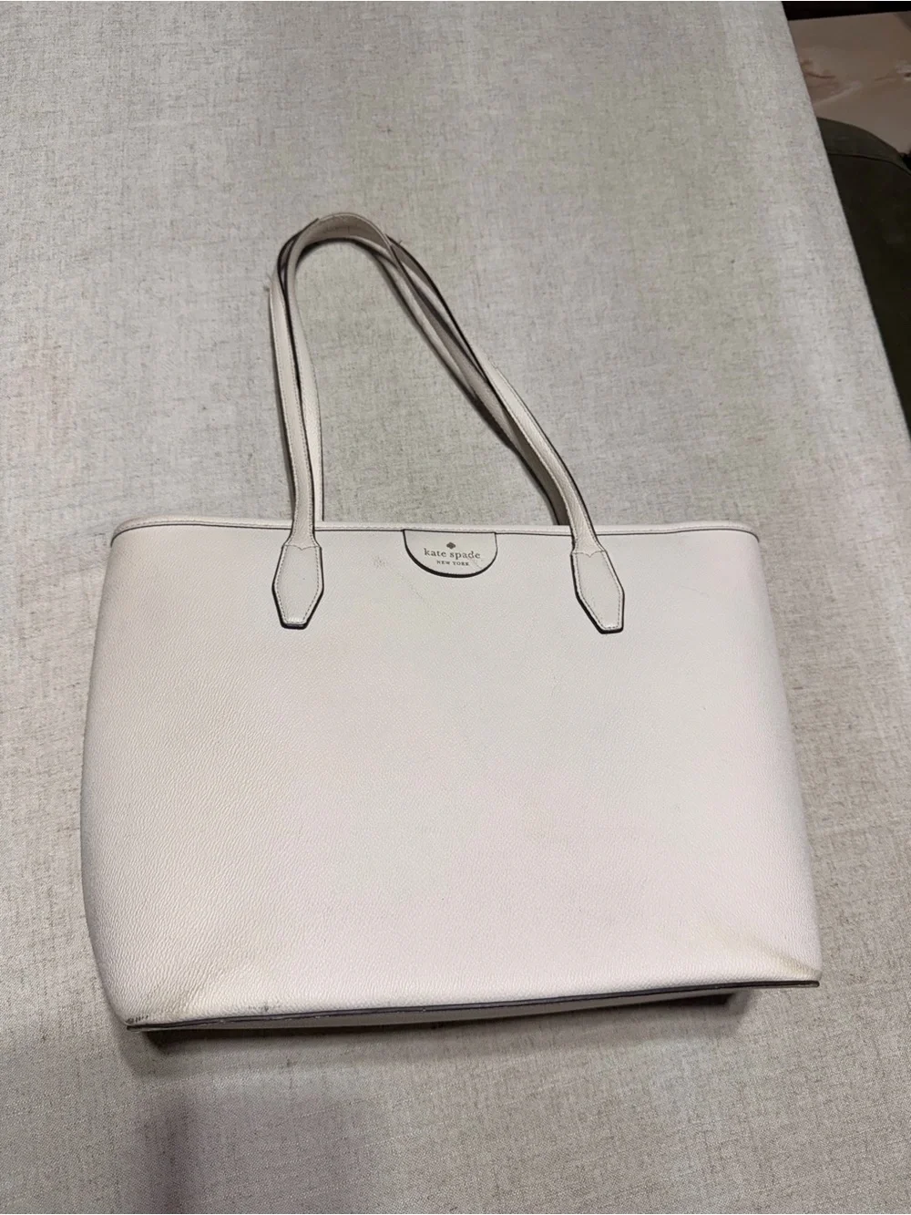 Kate Spade Lori New York Cream Leather pebble Tote Bag